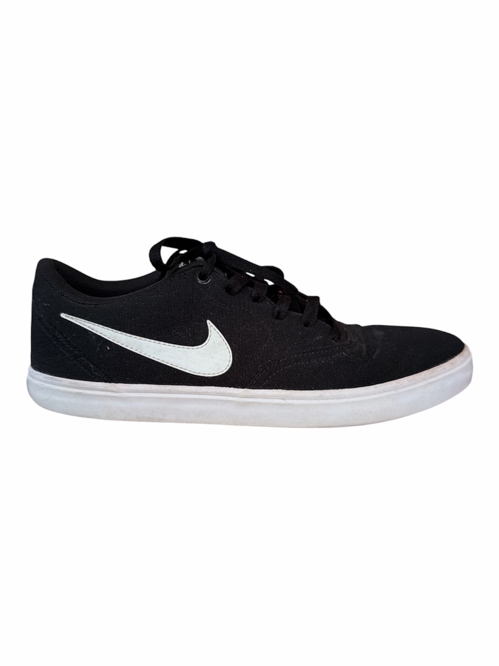 Nike Sneakers SB Charge Solarsoft Canvas Black with White Swoosh